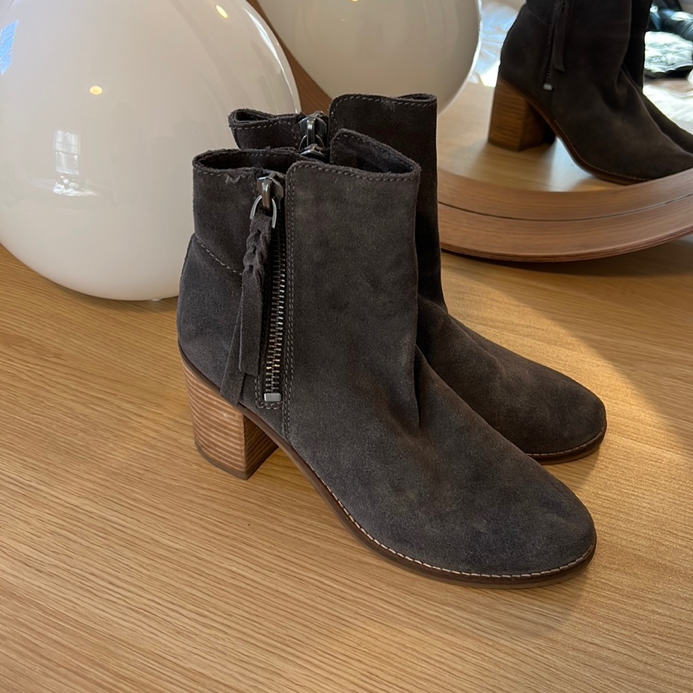 Dolce Vita Gray Suede Booties